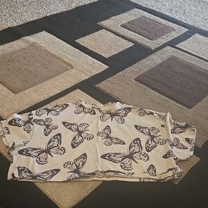 Butterfly Print Crop Top